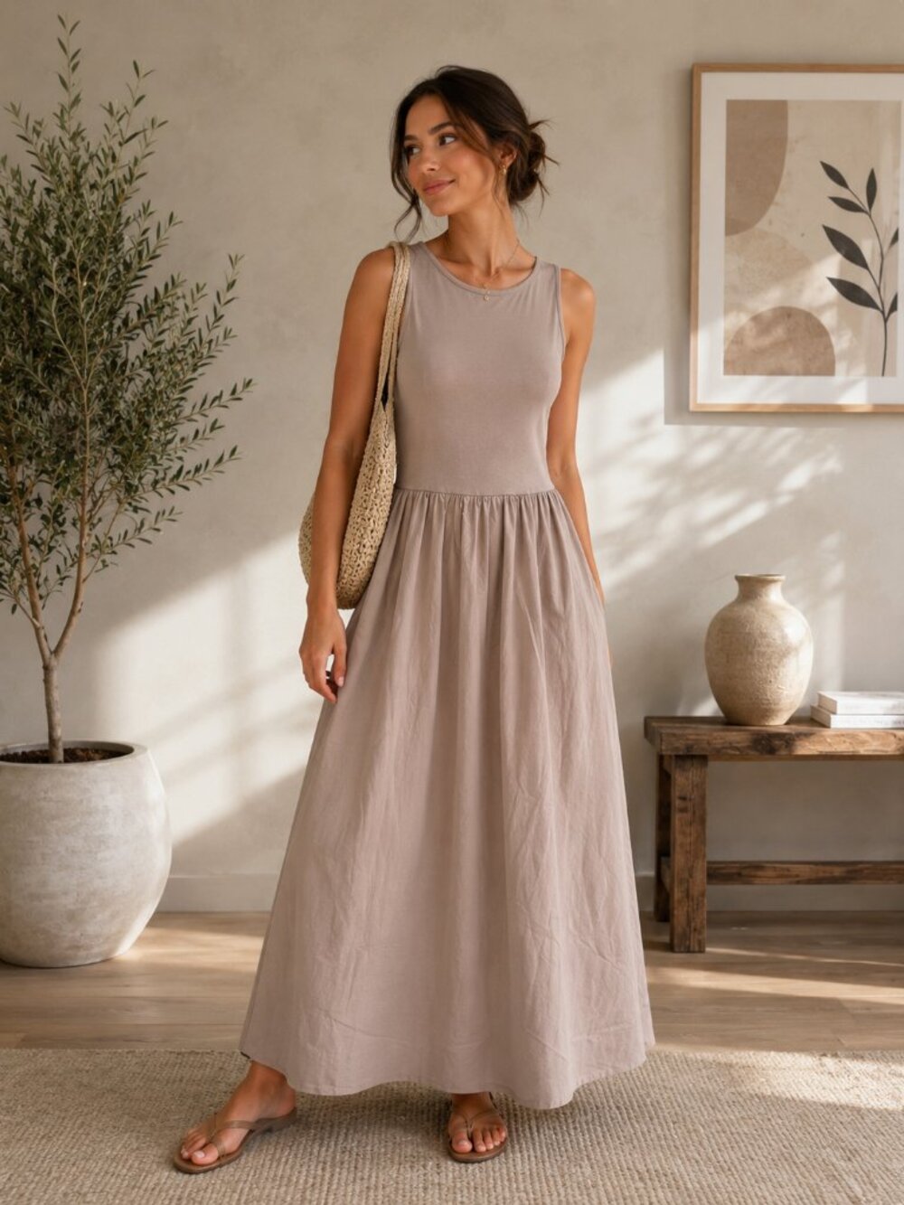 The Drop Sleeveless Maxi Dress